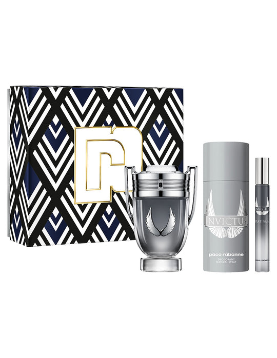Set Invictus Platinum 3Pzs de Paco Rabanne